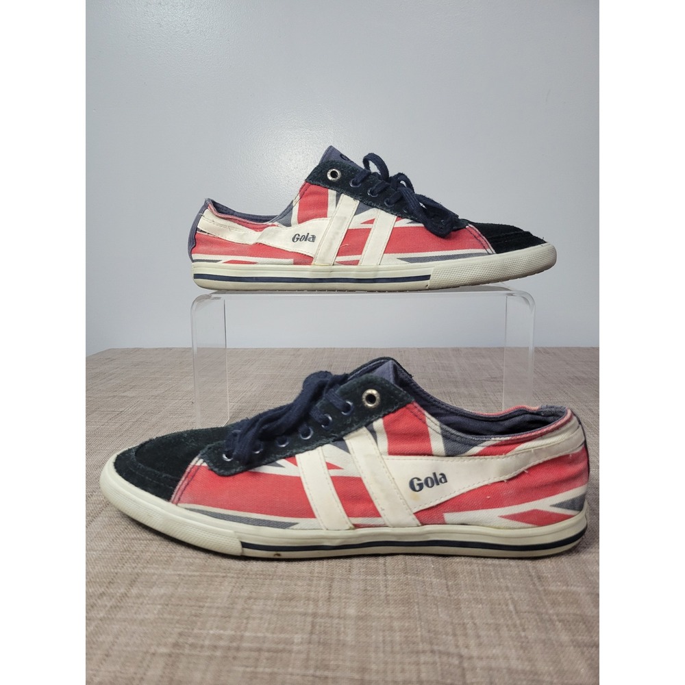 Gola Red White Navy Union Jack Low-Top Sneakers